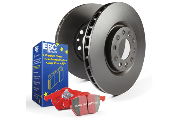 EBC S12 Kits Redstuff Pads and RK Rotors - S12KR1339 for 2012-2014 Ford Mustang - front view