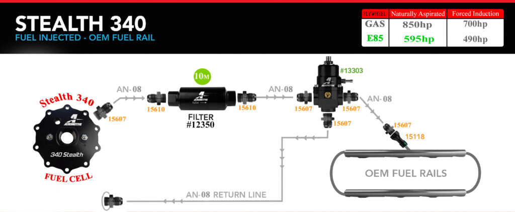 Aeromotive 6g 340 Stealth Fuel Cell - 18659