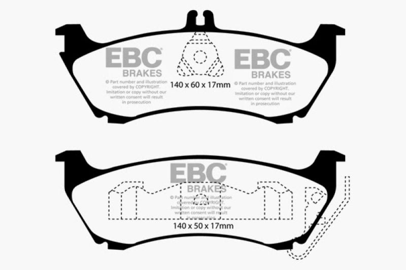 EBC 99-02 Mercedes-Benz M-Class (ML) ML320 3.2 Redstuff Rear Brake Pads - DP31437C