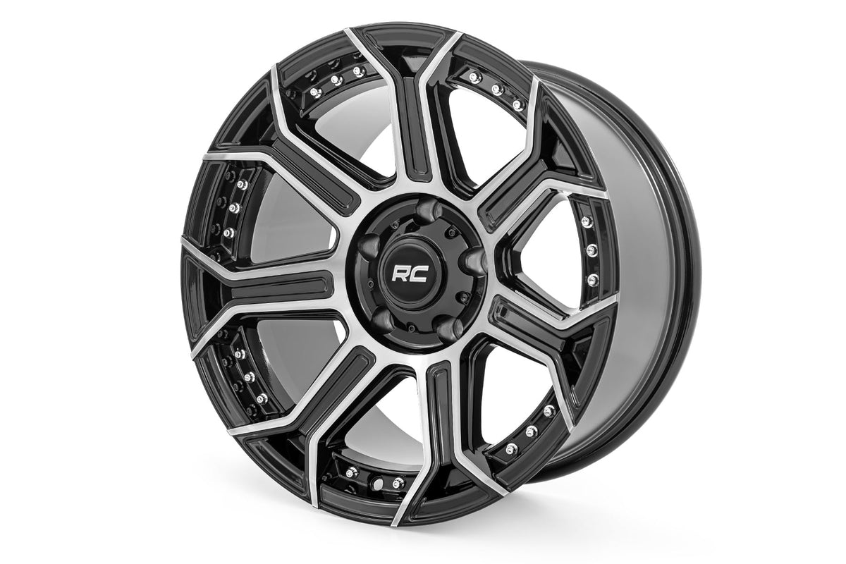 Rough Country 89 Series Wheel/One-Piece/Black Machined Gun Metal/17x9/6x5.5/-12mm - 89170912