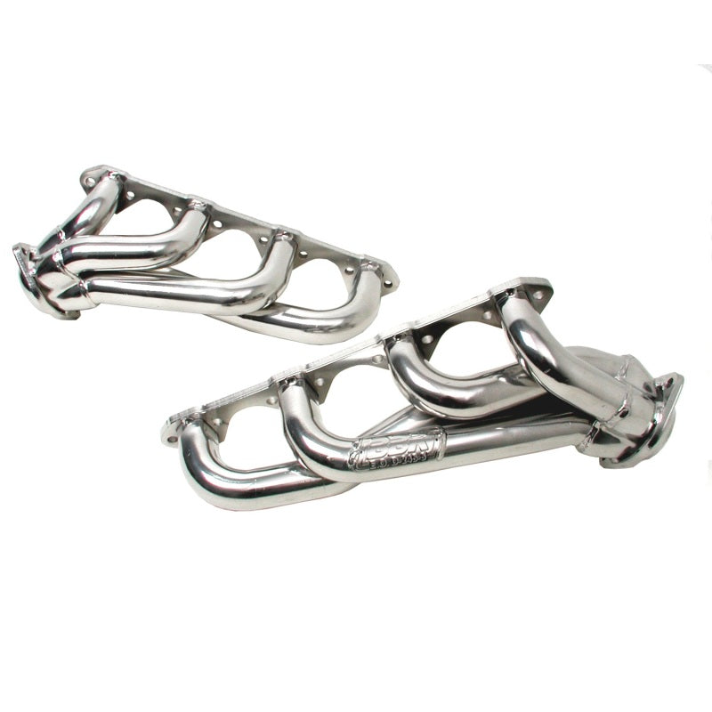 BBK 79-93 Mustang 351 Swap Shorty Unequal Length Exhaust Headers - 1-5/8 Silver Ceramic - 15110