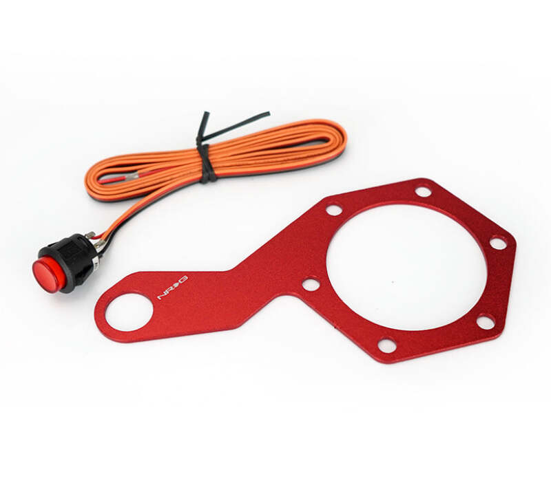 NRG Steering Single Switch - Extended Kit Red - WSS-100RD - front view