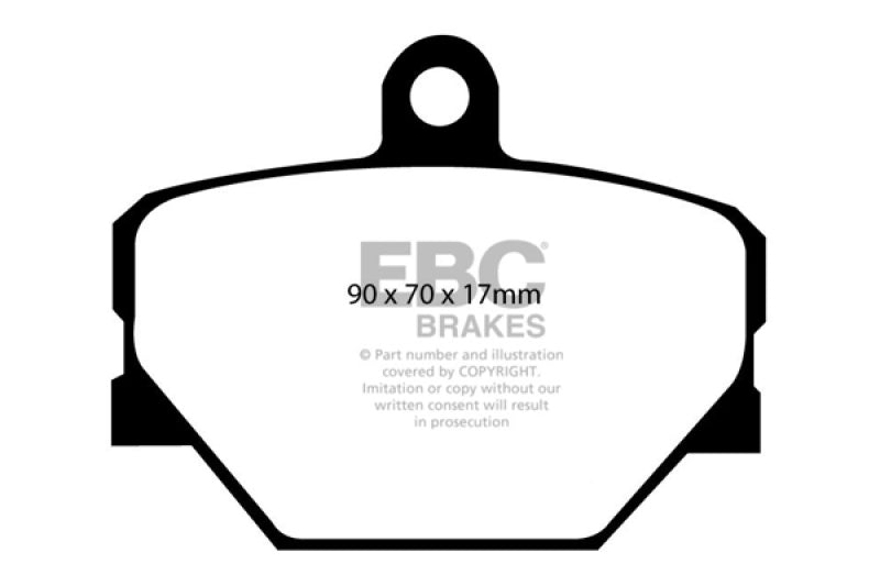 EBC 08+ Smart Fortwo 1.0 Greenstuff Front Brake Pads - DP21287