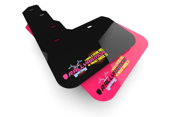 Rally Armor 22-23 Hyundai Kona N Pink Mud Flap BCE Logo - MF83-BCE24-PK-BLK by Rally Armor - front view