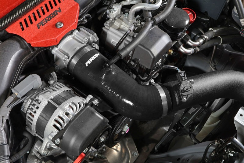 Perrin 22+ Subaru BRZ/Toyota GR86 Silicone Inlet Hose (3in. ID / SS Wire) - Black - PSP-INT-432BK