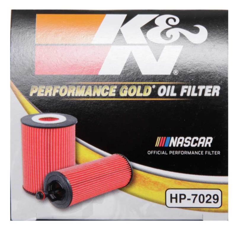 K&N Performance Oil Filter for Hyundai/Kia 3.8L V6, 4.6L/5.0L V8 - HP-7029 for 2010-2016 Hyundai Genesis Coupe - rear view