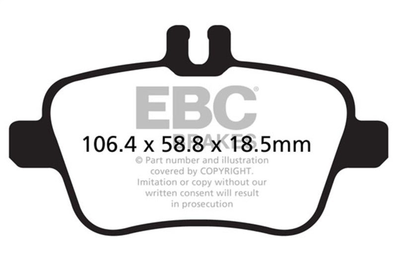 EBC 13+ Mercedes-Benz CLA250 2.0 Turbo Yellowstuff Rear Brake Pads - DP42157R