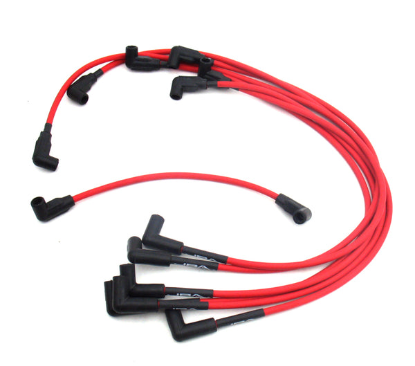 JBA 88-95 GM 4.3L Full Size Truck Ignition Wires - Red - W0840 for 1988-1995 Chevrolet C1500 - front view
