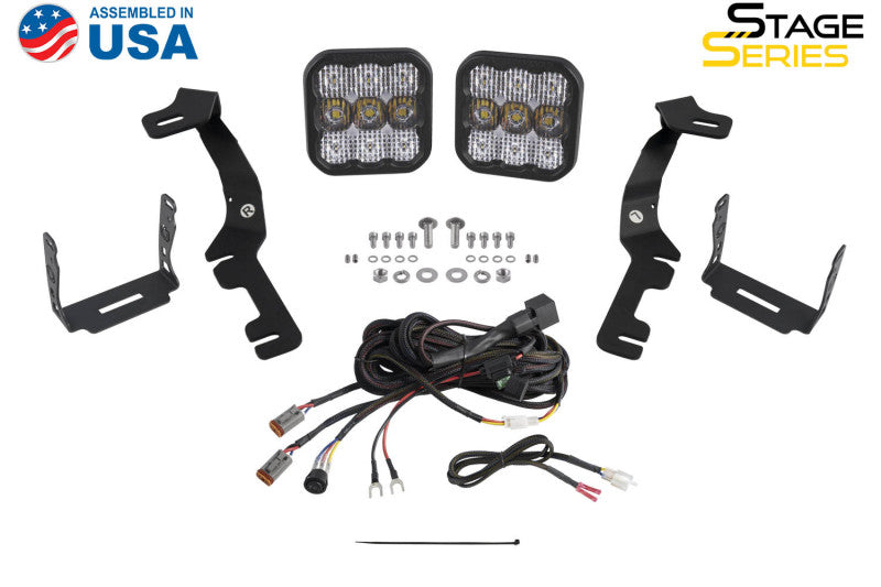 Diode Dynamics Stage Series Ditch Light Kit for 2019-Present Ram C2 - Pro White Combo - DD7597 for 2019-2024 Ram 1500 - rear 
