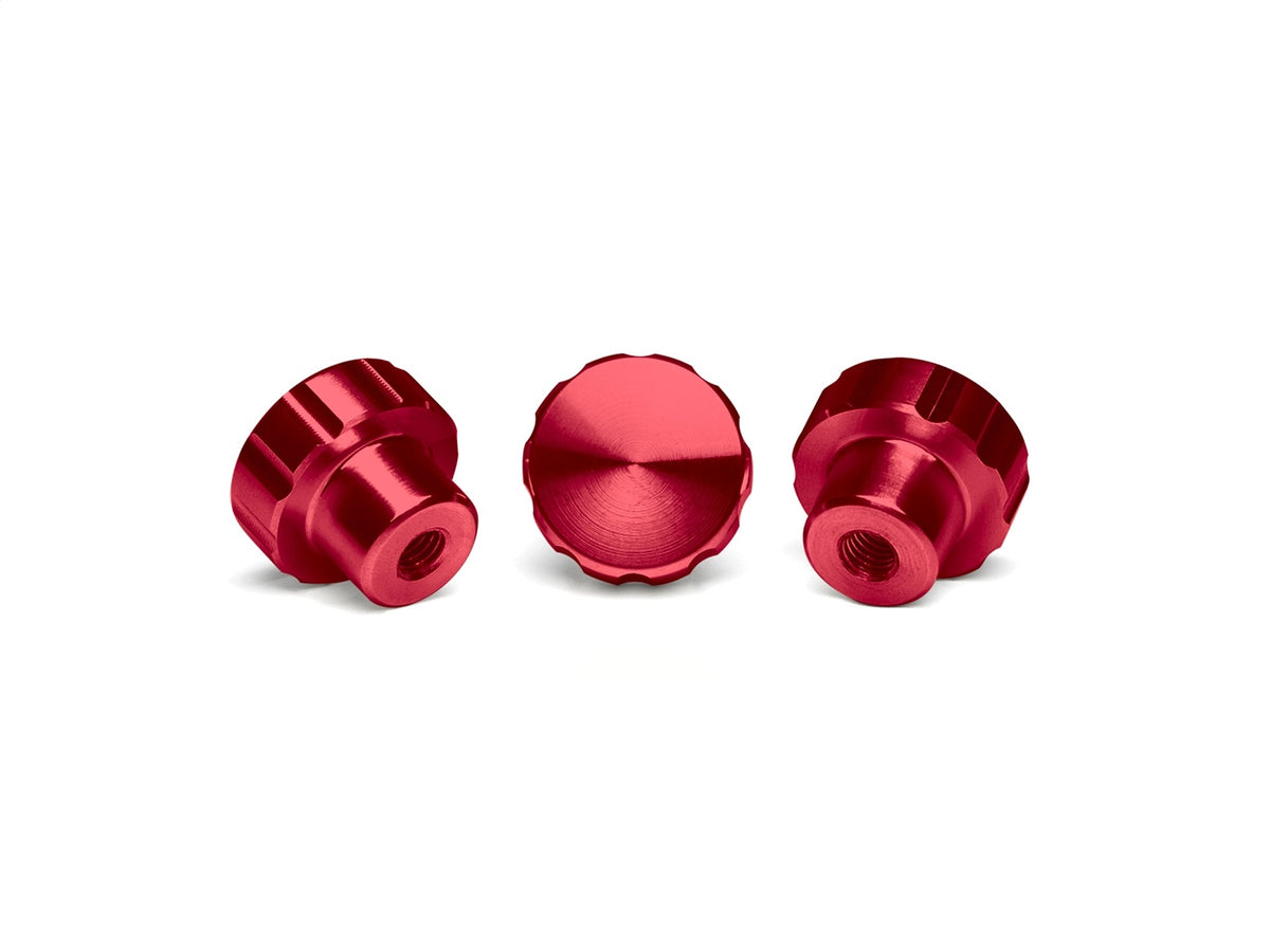 Weathertech - Colored Billet Knobs - Red w/Hand Sanitzer - 8ACFBK34