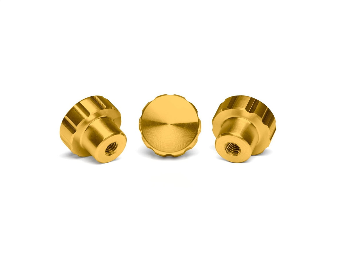 Weathertech - Colored Billet Knobs - Gold w/Hand Sanitzer - 8ACFBK3GD