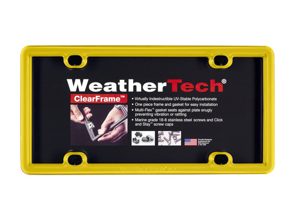 Weathertech - ClearFrame™ License Plate Frame - Yellow - 8ALPCF14