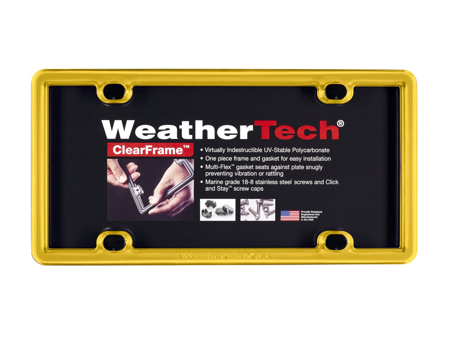 Weathertech - ClearFrame™ License Plate Frame - Golden Yellow - 8ALPCF17