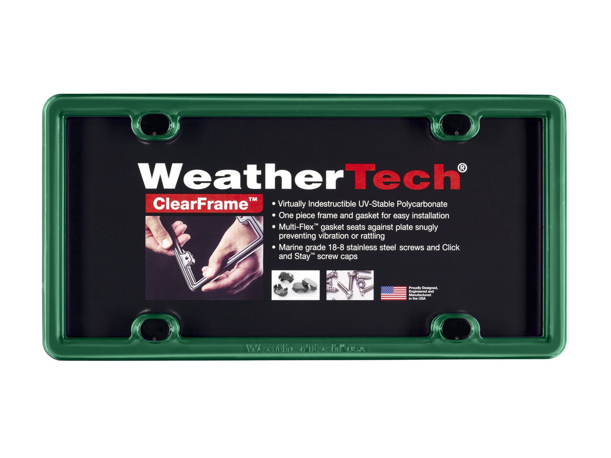 Weathertech - ClearFrame™ License Plate Frame - Green - 8ALPCF18
