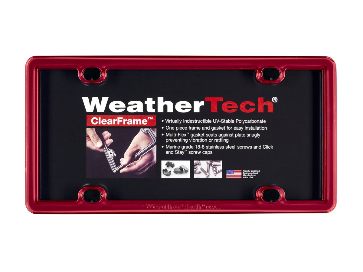 Weathertech - ClearFrame™ License Plate Frame - Red - 8ALPCF1