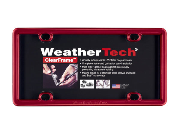 Weathertech - ClearFrame™ License Plate Frame - Red - 8ALPCF1