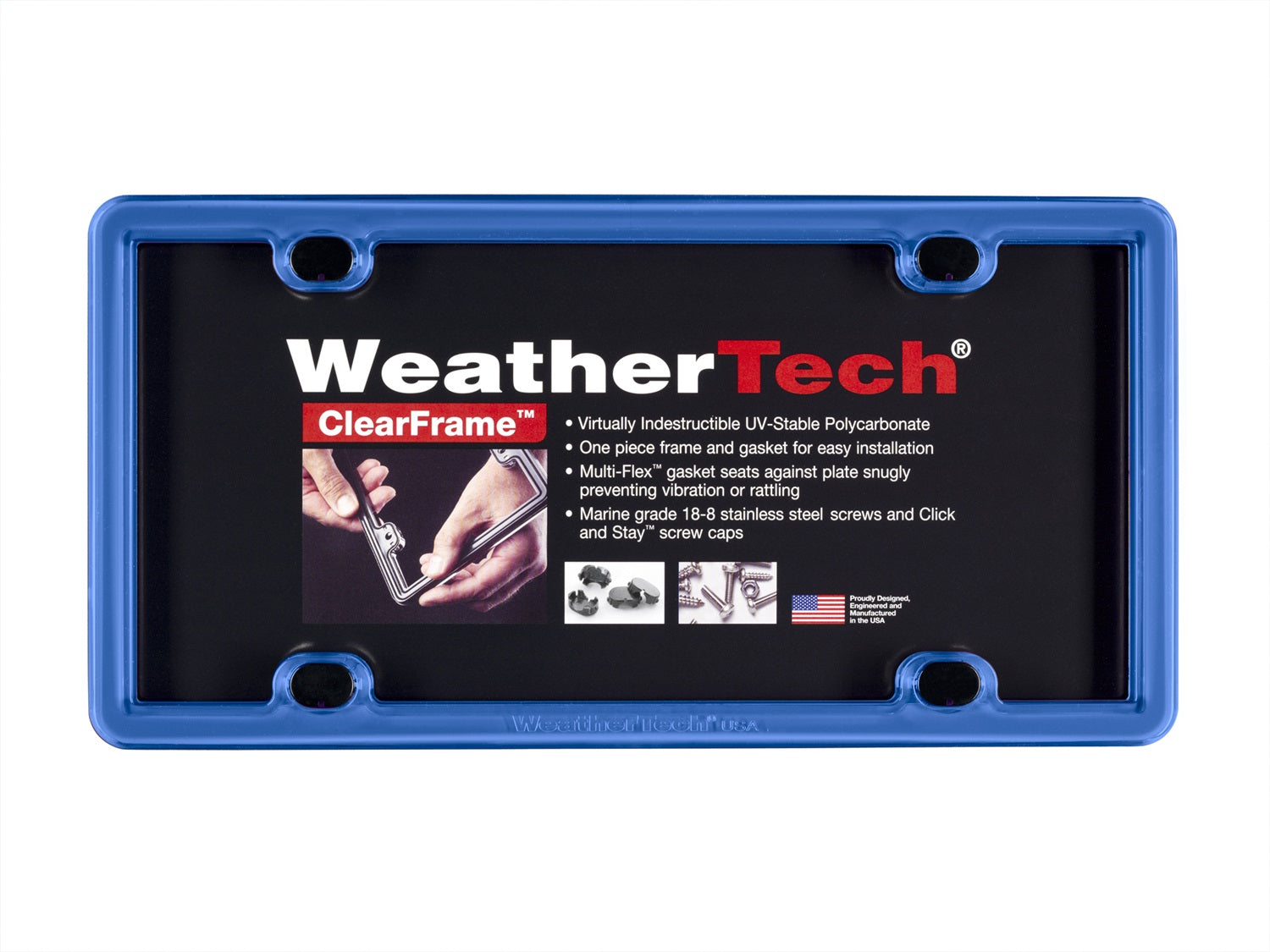Weathertech - ClearFrame™ License Plate Frame - Blue - 8ALPCF21
