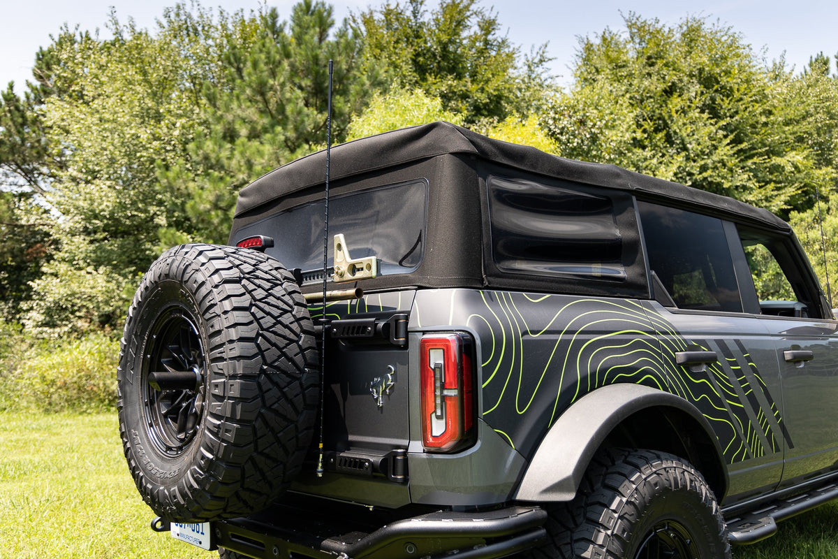 RTR Vehicles - RTR CB Antenna/Flag Mount (21+ Bronco w/ RTR Tire Carrier or Accessory Adapter)