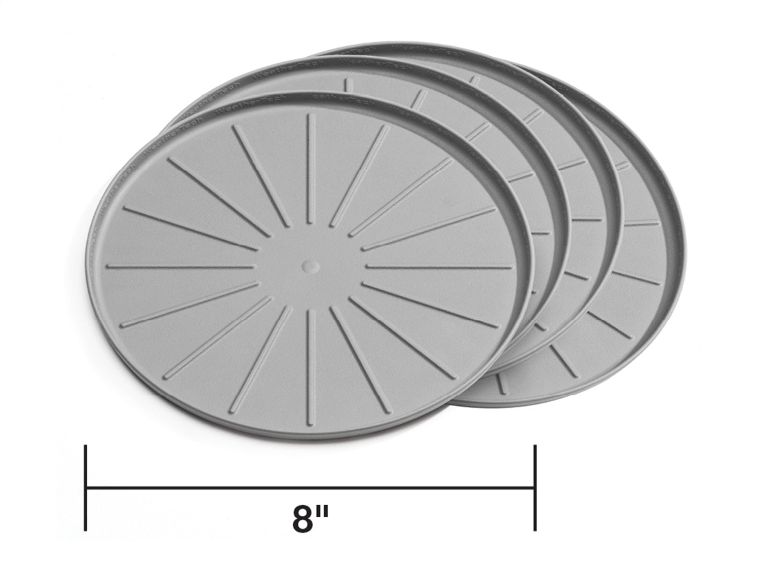 Weathertech - Round Coaster Set - Gray 8 in. Dia. - 8A8CSTGR