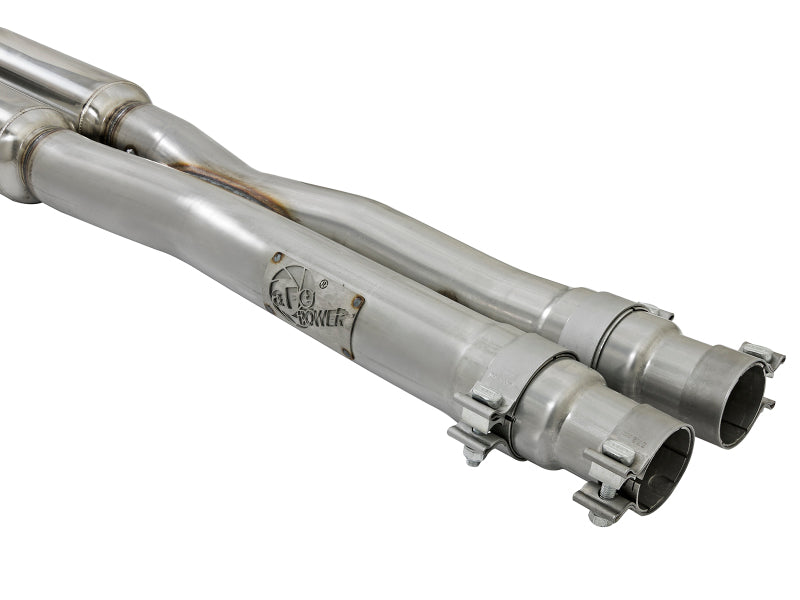 aFe 20-22 Audi RS6 Avant V8 4L (tt) MACH Force-Xp 3in to 2.5in 304 SS Cat-Back Exhaust w/ Black Tip - 49-36448-B