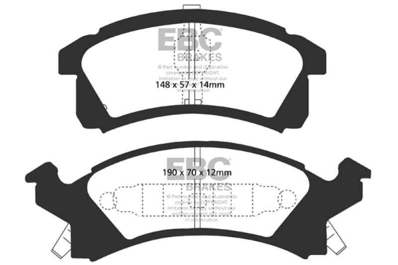 EBC 91-95 Buick Skylark 2.3 Redstuff Front Brake Pads - DP31174C