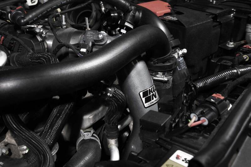 K&amp;N 2023 Ford Bronco Raptor 3.0L V6 Aluminum Charge Pipe Kit - Gunmetal Gray - 77-1020KC