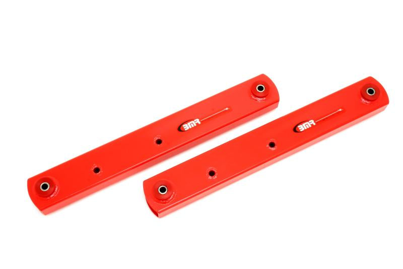 BMR 78-87 G-Body Non-Adj. Boxed Lower Control Arms (Polyurethane) - Red - BCA003R for 1978-1987 Buick Regal - front view