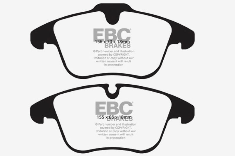 EBC 13-15 Jaguar XF 2.0 Turbo Redstuff Front Brake Pads - DP31911C