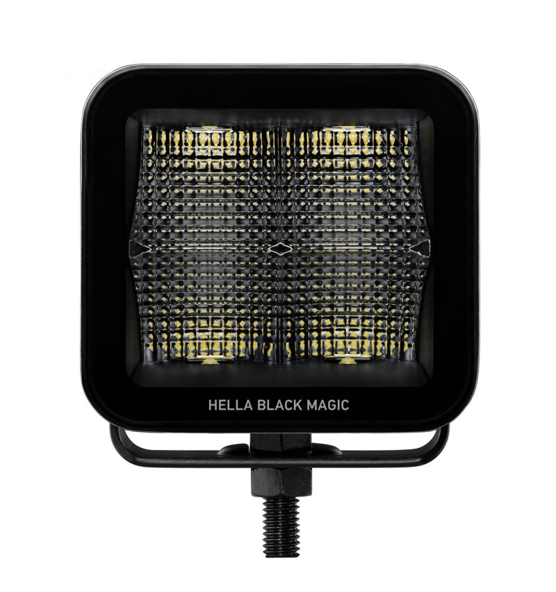 Hella Universal Black Magic 3.2in L.E.D. Cube Kit - Flood Beam - 358176811