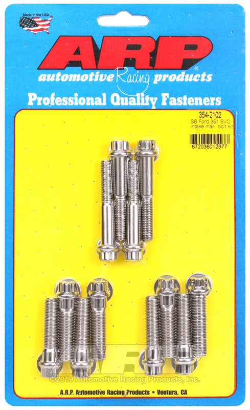 ARP SB Ford 351 SVO Intake Manifold Bolt Kit - 354-2102