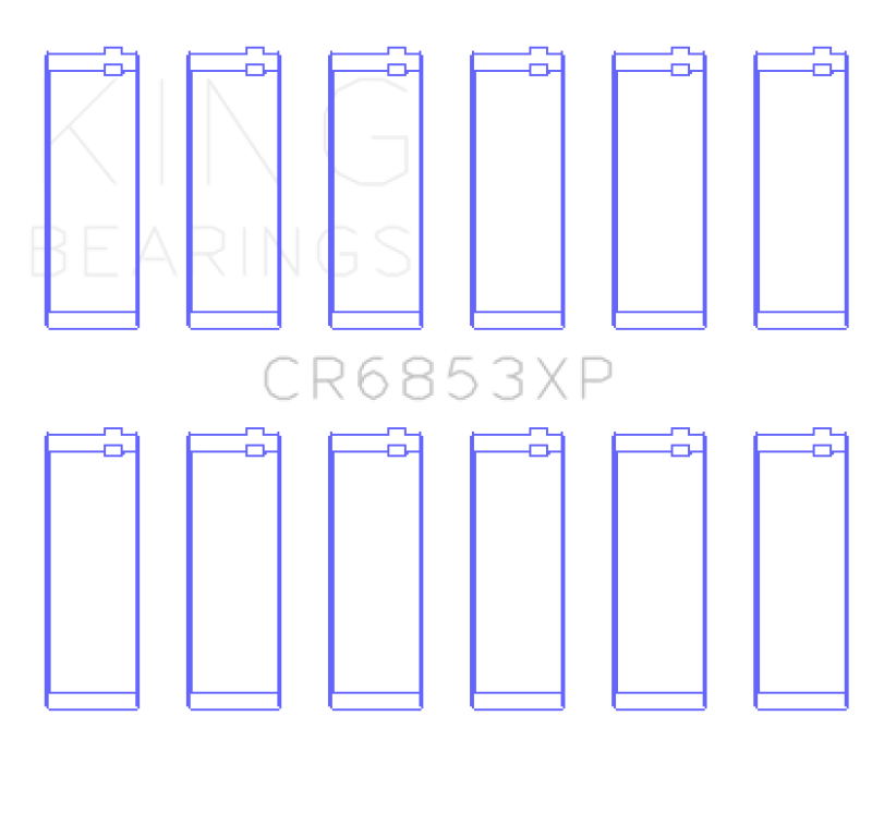 King BMW S50B32 (Size .026) Connecting Rod Bearings (Set of 6) - CR6853XP.026