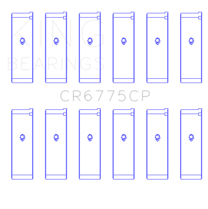 King- Nissan 3.5L VQ35DE 2001-2006 Connecting Rod Bearing Set (6 Pairs) - CR6775CP0.5