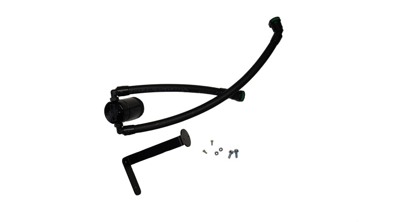 J&L 21-26 Ford F-150 5.0L Oil Separator 3.0 PCV Side - Black Anodized - 3131P-B