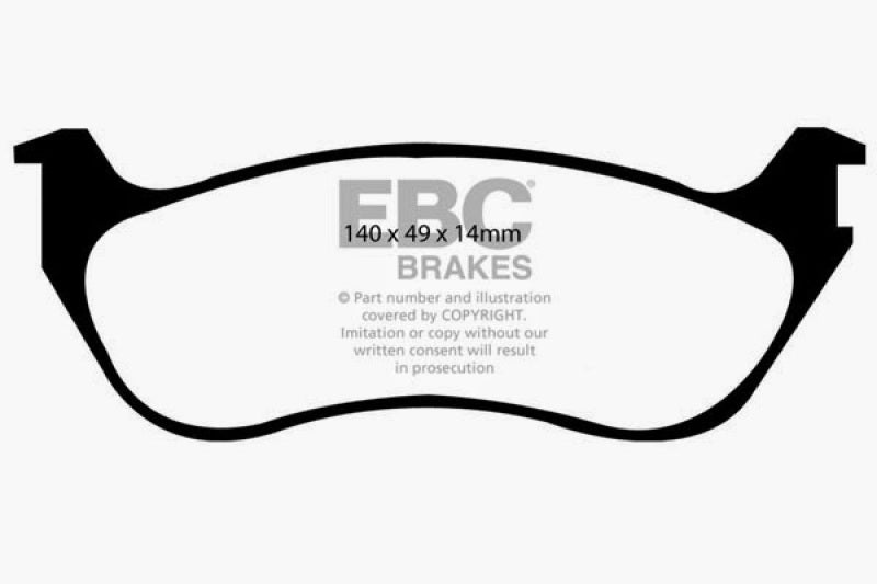 EBC 02-05 Ford Explorer 4.0 2WD Greenstuff Rear Brake Pads - DP61631