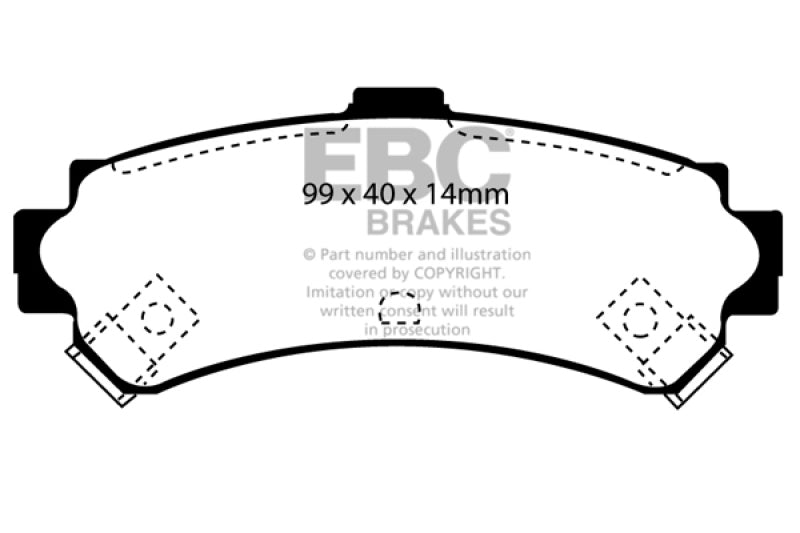 EBC 95-97 Nissan Sentra 1.6 Redstuff Rear Brake Pads - DP31067C