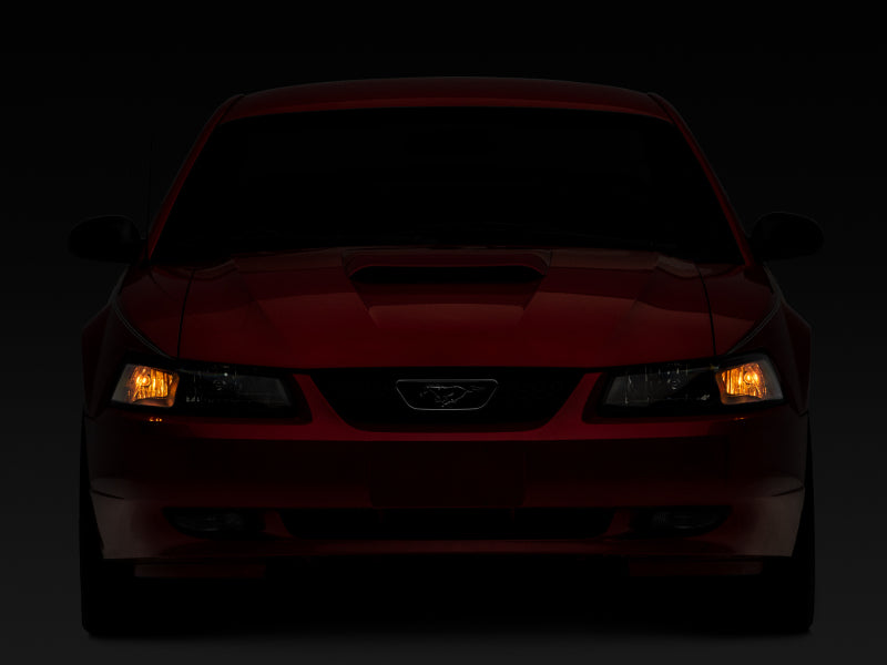 Raxiom 99-04 Mustang Axial Series OEM Style Replacement Headlights- Black Housing (Clear Lens) - 413419