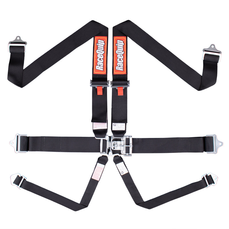 RaceQuip Black L & L 6pt Seat Belt - 712002RQP