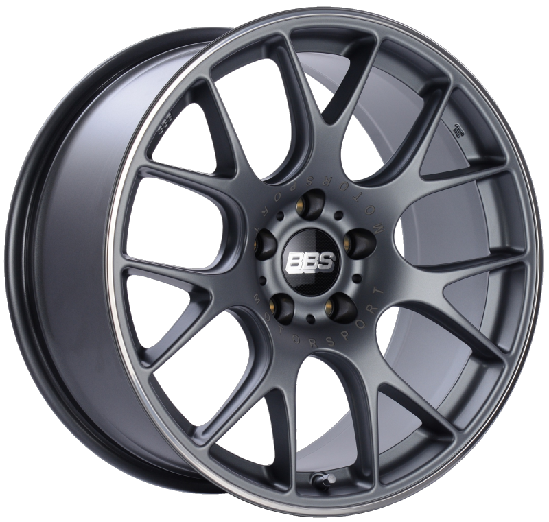 BBS CH-R 19x9.5 5x112 ET35 Satin Titanium Polished Rim Protector Wheel -82mm PFS/Clip Required - CH131TIPO