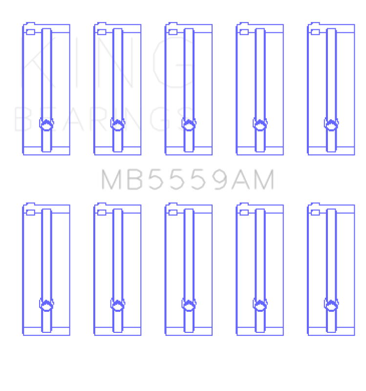 King Engine Bearings Isuzu 4Zb1 (Size +0.75mm) Main Bearing Set - MB5559AM0.75