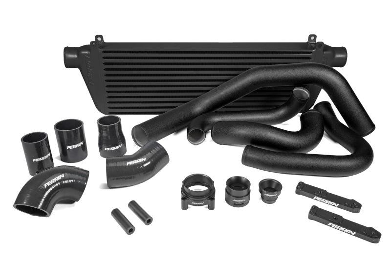 Perrin 22-23 Subaru WRX Front Mount Intercooler Kit (Black Tubes &amp; Black Core) - PSP-ITR-441BK/BK