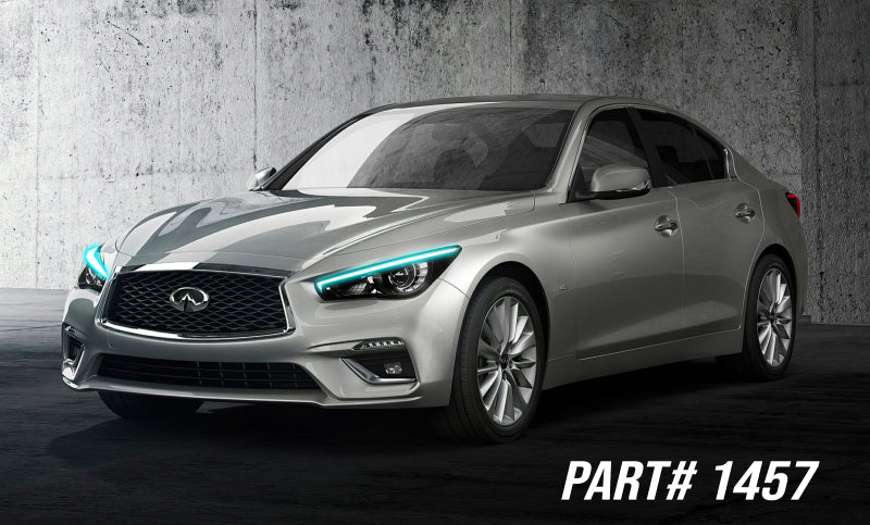 Oracle 14-21 Infiniti Q50 RGB+W Headlight DRL Upgrade Kit - ColorSHIFT w/ RF Controller SEE WARRANTY - 1457-330