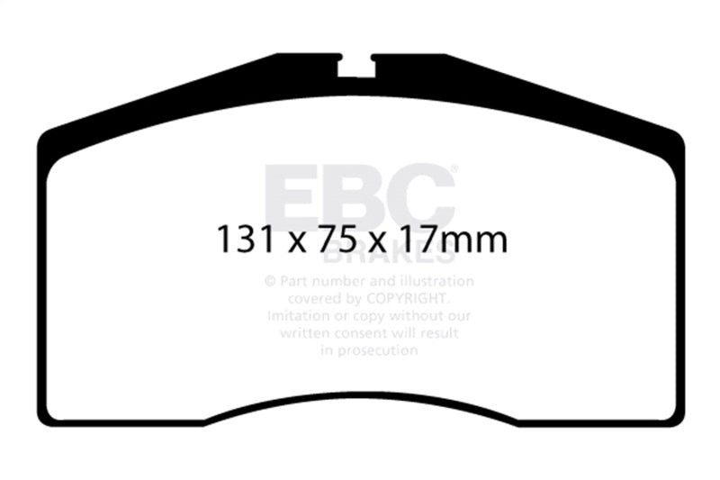 EBC 93-95 Porsche 911 (964) 3.6 Turbo Yellowstuff Front Brake Pads - DP4997R