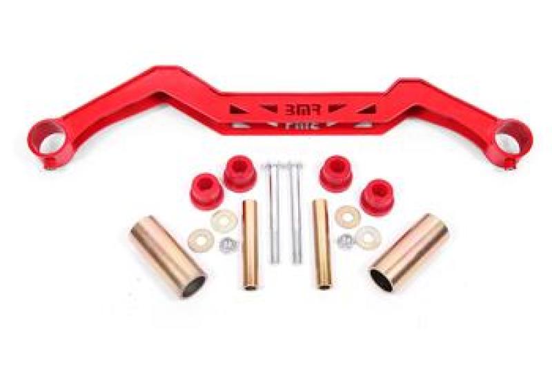 BMR 79-93 Ford Mustang Transmission Crossmember TH350/PG/700R4/C4/C6/AOD/4L60 - Red - TC730R for 1979-1993 Ford Mustang