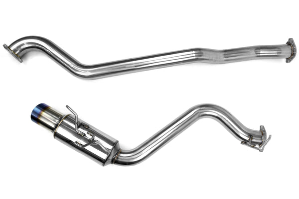 Invidia 08+ WRX Hatch / 08 STi 76mm RACING Titanium Tip Cat-back Exhaust - HS08SW5GRT for 2008-2014 Subaru Impreza - front vi