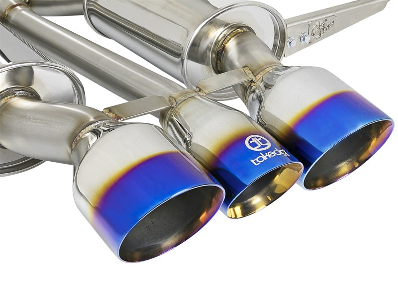 aFe Takeda 3in 304 SS Cat-Back Exhaust w/ Blue Flame Tips 2017+ Honda Civic Type R I4 2.0L (t) - 49-36616-L