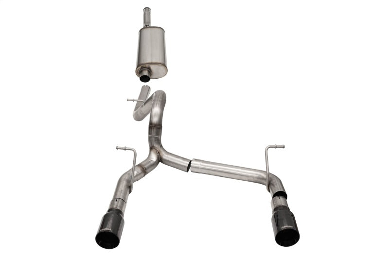 Corsa 2018-2024 Jeep Wrangler JLU 3.6L 2.75in Sport Cat-Back Exhaust w/ 4in Black Tips - 21124BLK