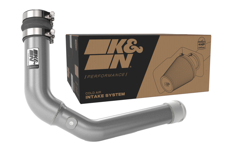 K&amp;N 22-23 Subaru WRX 2.4L H4 Aluminum Charge Pipe Kit - Gunmetal Gray - 77-1017KC