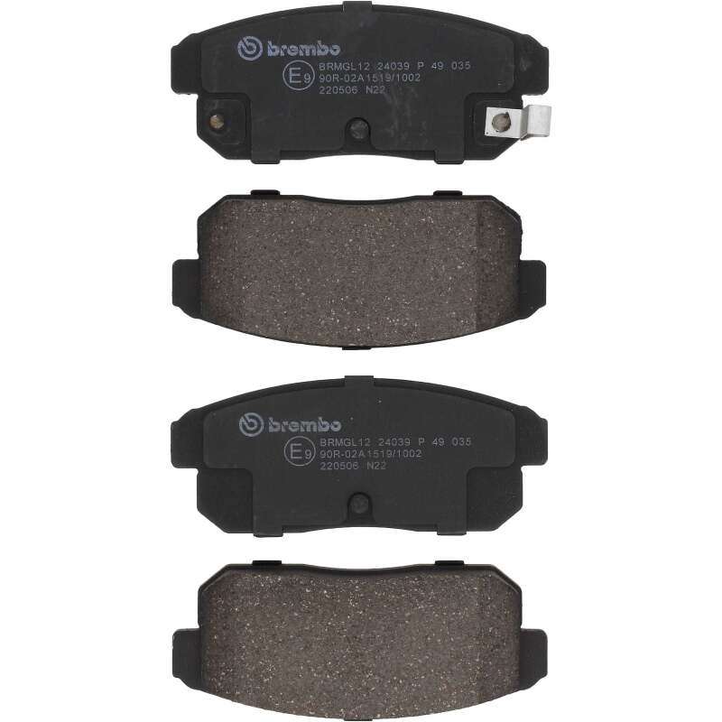 Brembo OE 04-11 Mazda RX-8/02-04 Nissan Sentra PRIME Low-Met Brake Pad - Rear - P49035