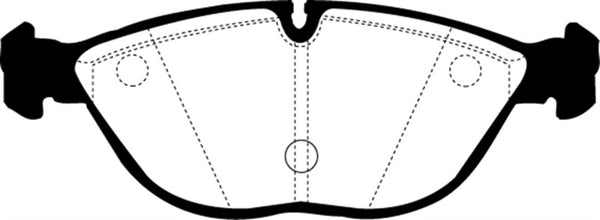 EBC 00-03 BMW Z8 5.0 Greenstuff Front Brake Pads - DP21035 for 1995-2001 BMW 7 Series - front view