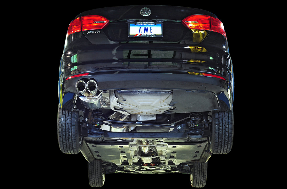 AWE Tuning Mk6 Jetta 2.5L Touring Edition Exhaust - Polished Silver Tips - 3015-22060